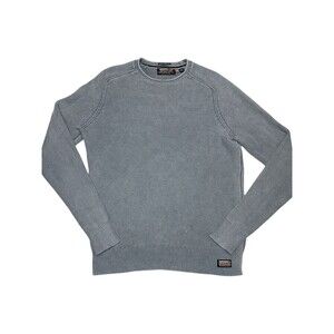Superdry Garment Dye L.A. Textured Crew Jumper Gray Men’s XL Sweater Casual